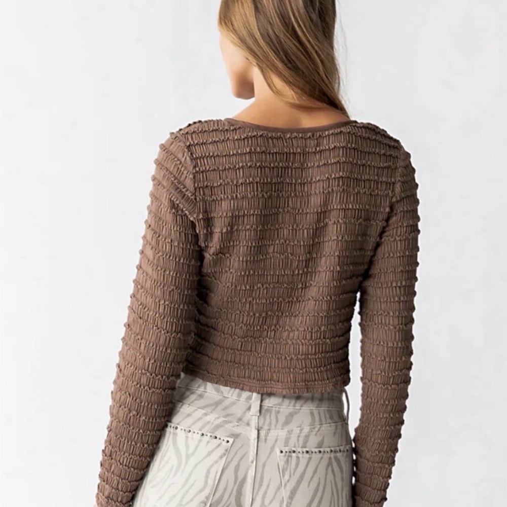 Böhme Jordy Brown Textured Top - Picture 3 of 3